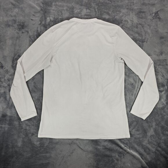 Gymshark Baselayer Shirt Men L White Breathable Athletic Performance Long Sleeve - Picture 4 of 9